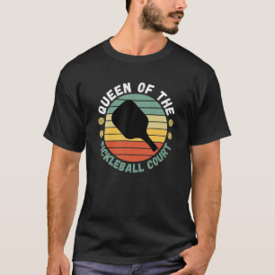 Camiseta Rainha Do Jogador Engraçado Do Pickleball Court