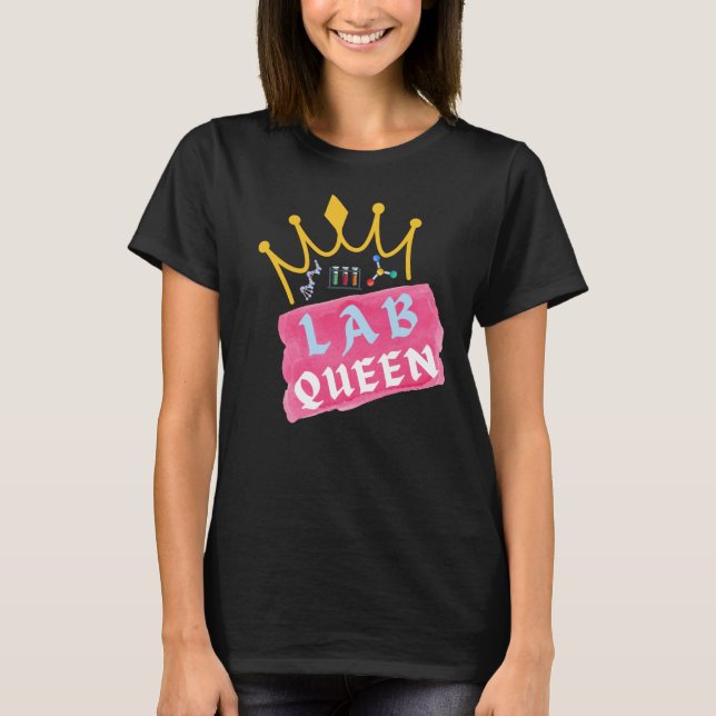 Camiseta Rainha do Laboratório - Garota de Laboratório (Frente)