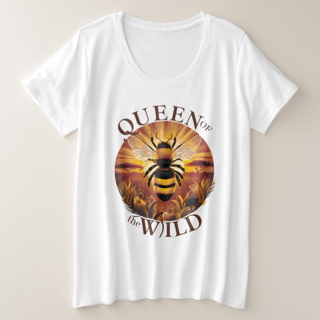 Camiseta Rainha do logotipo selvagem (Frente do Design)