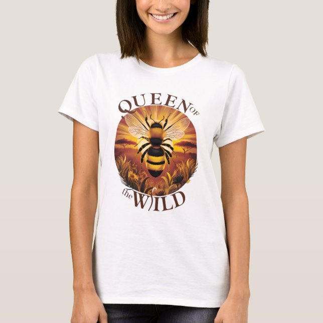 Camiseta Rainha do logotipo selvagem (Frente)