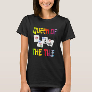 Camiseta Rainha do Mahjong Diversão Jogo Chinês Judaico Pon