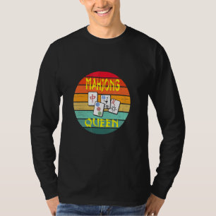 Camiseta Rainha do Mahjong Diversão Jogo Chinês Judaico Pon