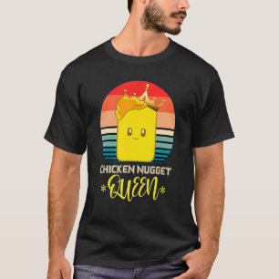 Camiseta Rainha do Nugget de Frango Foodie Mulheres Retro N