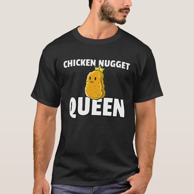 Camiseta Rainha do Nugget de Frango Para Meninas (Frente)