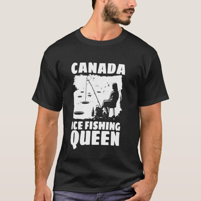 Camiseta Rainha do Pescaria no Gelo do Canadá (Frente)