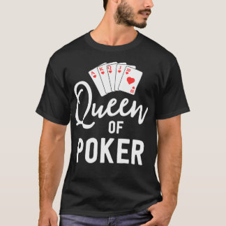 Camiseta Rainha do pôquer para mulheres Presentes no cassin