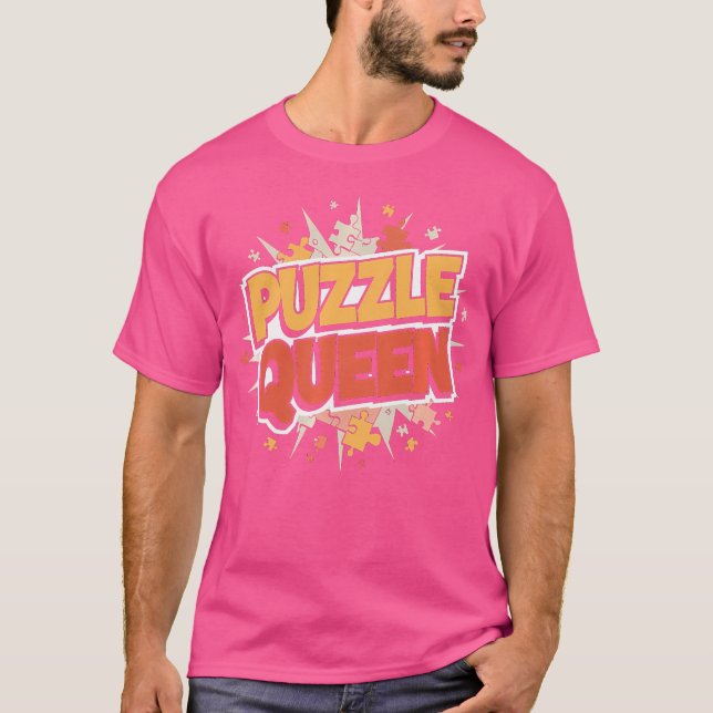 Camiseta Rainha do Quebra-Cabeça - Amante de Puzzles (Frente)
