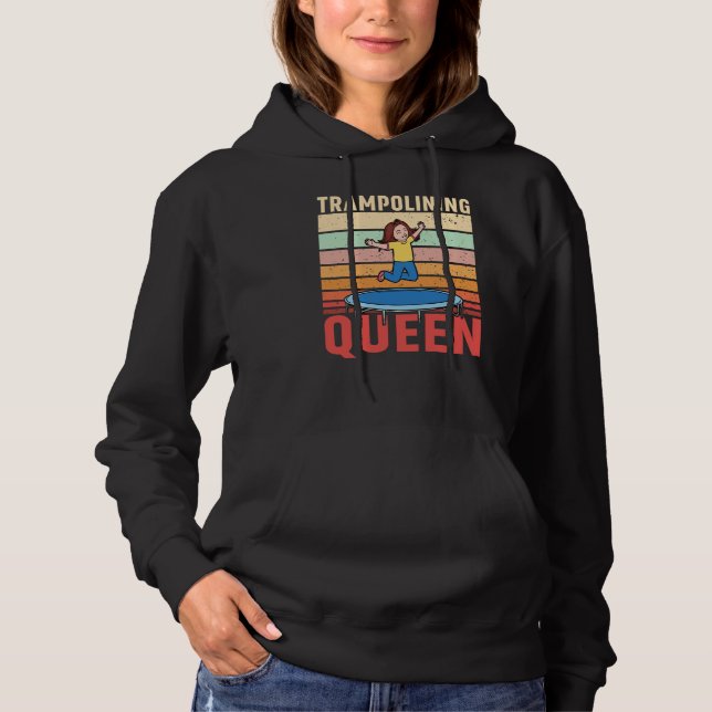 Camiseta Rainha do Trampolim Saltando Ginástica de Trampoli (Frente)