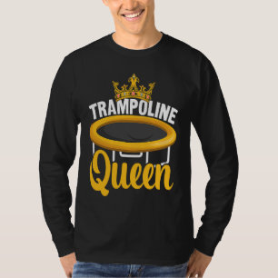 Camiseta Rainha do Trampolim Saltando Ginástica de Trampoli
