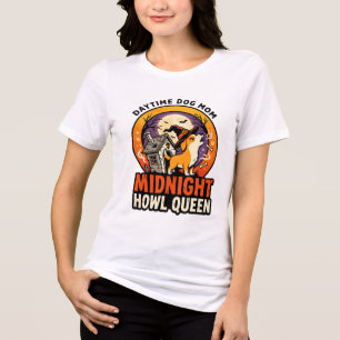 Camiseta Rainha do Uivo de Cachorro de Halloween