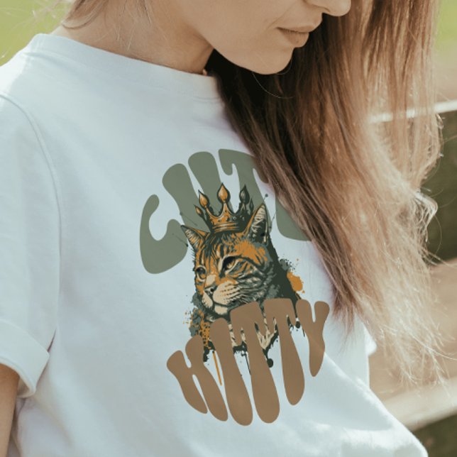 Camiseta Rainha dos Amantes de Gatos Fofos (Criador carregado)