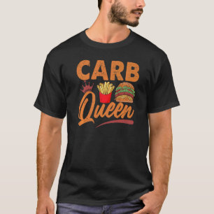 Camiseta Rainha dos Carbs Hambúrguer e Batatas Fritas Co
