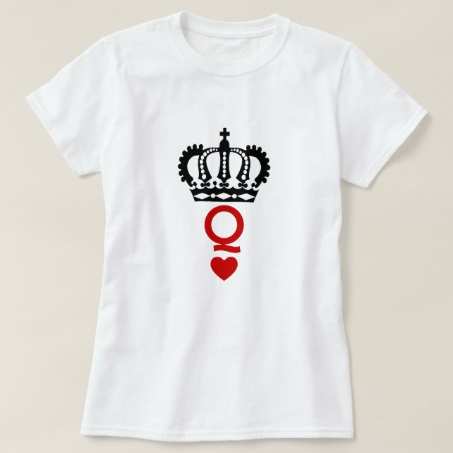 Camiseta Rainha dos corações (Frente do Design)