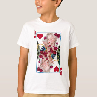 Camiseta Rainha dos Corações Grande Gráfico, Cartões de Bri