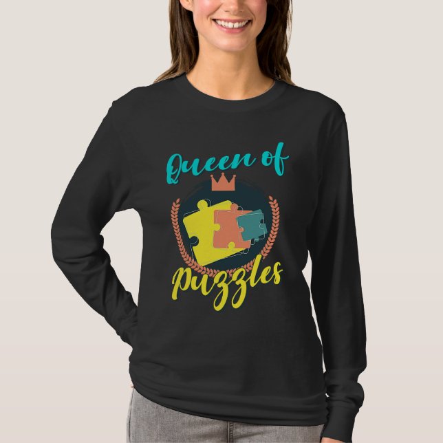 Camiseta Rainha dos Puzzles  enigma (Frente)