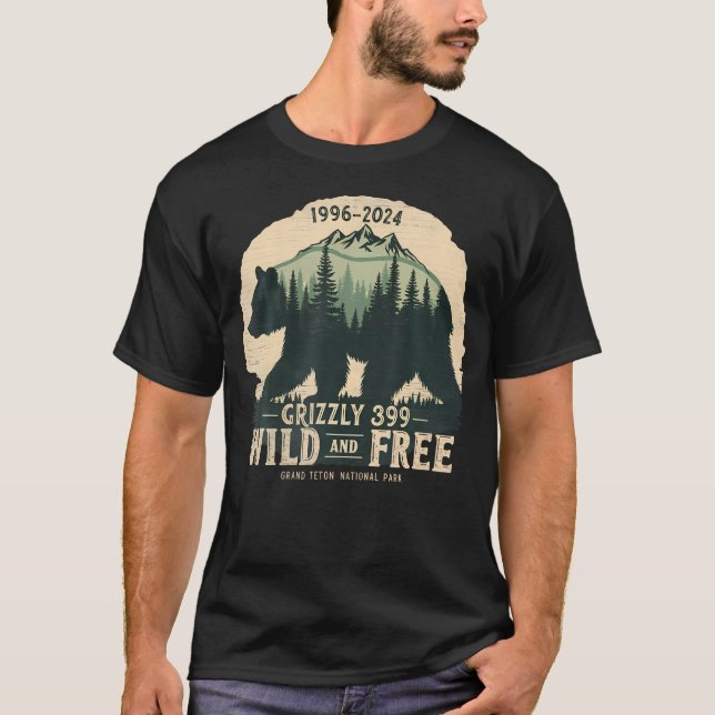 Camiseta Rainha Dos Tetons Grizzly 399 Amantes De Urso (Frente)