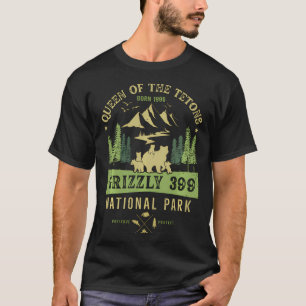 Camiseta Rainha Dos Tetons Grizzly 399 Parque Nacional Pres