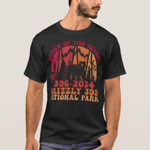 Camiseta Rainha Dos Tetons Grizzly 399 Vintage Nacional P