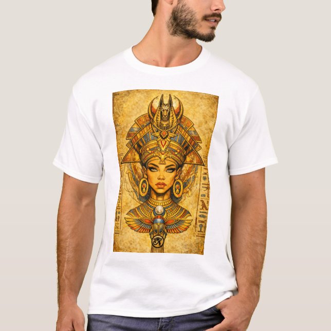 Camiseta Rainha Egípcia do Sol – Mitologia Faraônica Ar (Frente)