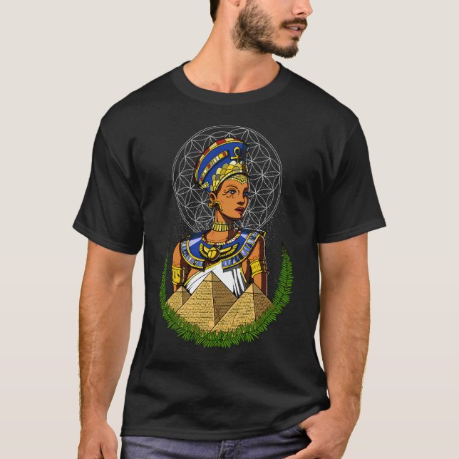 Camiseta Rainha egípcia Nefertiti (Frente)
