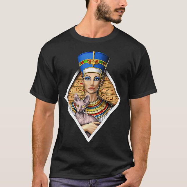 Camiseta Rainha egípcia Nefertiti (Frente)