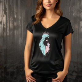 Camiseta "Rainha Elegante com Coroa" Design Pastel