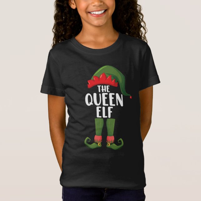 Camiseta Rainha Elf Matching Family Christmas Women (Frente)
