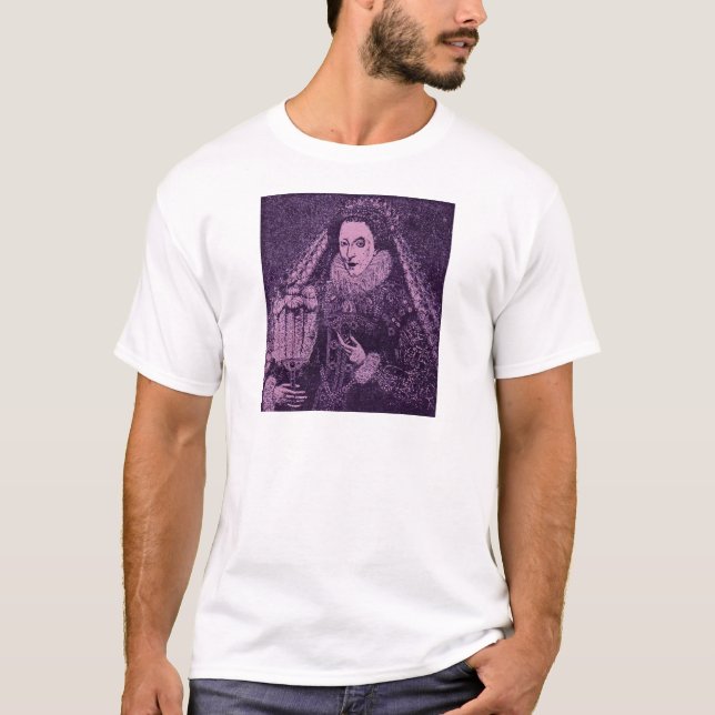 Camiseta Rainha Elizabeth I na lavanda (Frente)