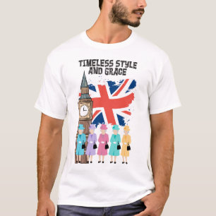Camiseta Rainha Elizabeth II - Estilo de Eterno e Graça.