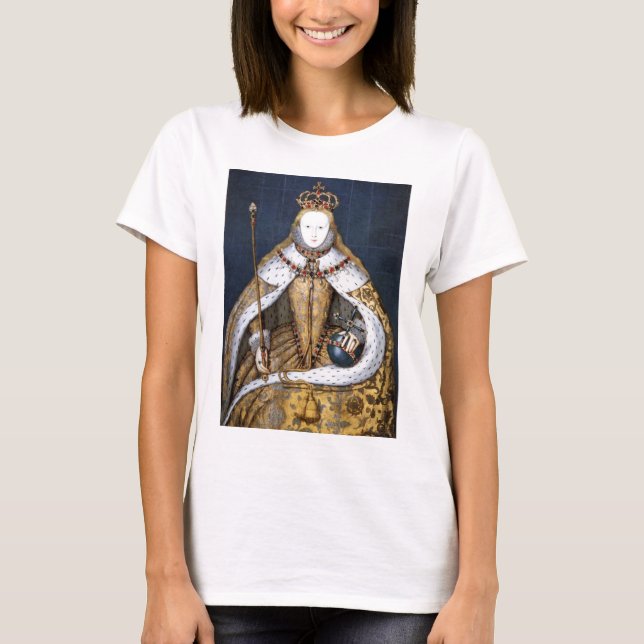 Camiseta Rainha Elizabeth mim: Coroação (Frente)