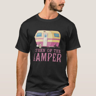Camiseta Rainha engraçada do acampamento Caminhão vintage d