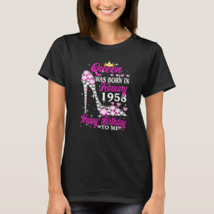 Camiseta Rainha Foi Nascer Em Fevereiro De 1958 65º Anivers