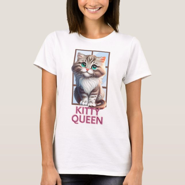 Camiseta Rainha gatinho (Frente)