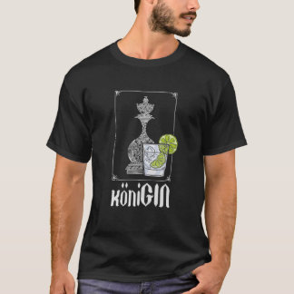 Camiseta Rainha Gin E Xadrez - Ideia De Presente Para Prova