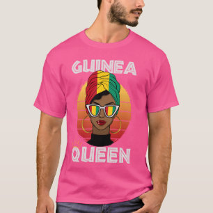 Camiseta Rainha Guineense Rainha Africana Bandeira da Guiné