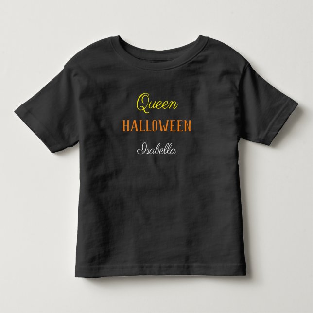 Camiseta Rainha Halloween Personalizada Toddler Baby T-Shir (Frente)