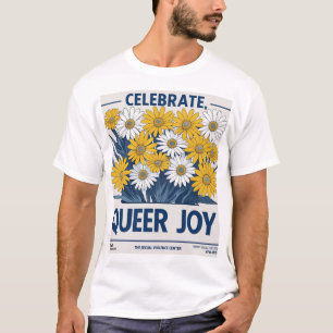 Camiseta "Rainha Joy Floral Poster - Celebre o Orgulho LGBT