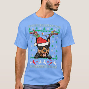 Camiseta Rainha Kelpie Reindeer Australiana de Natal Feio X
