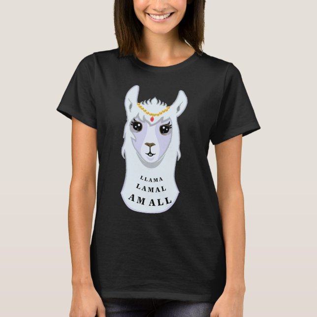 Camiseta Rainha Llama Celestial Fofa (Frente)