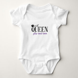 Camiseta Rainha Má do Bebê Personalizado Uma Peça