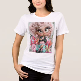 Camiseta Rainha Mal-Humorada Pink Punk