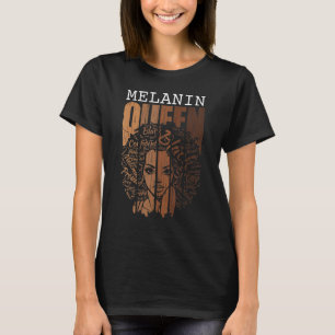 Camiseta Rainha Melanina História Negra Mês Afro-Americano