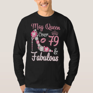 Camiseta Rainha Nascer Em Maio De 1943 Com Mais De 79 Anos