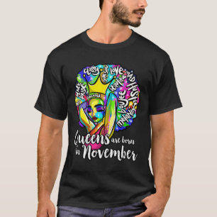 Camiseta Rainha Nascer Novembro Menina Escorpião Saggittari