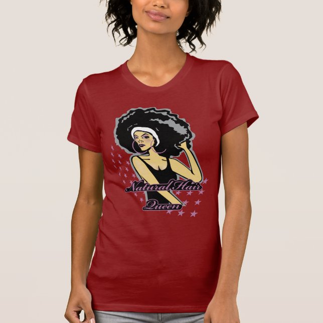 Camiseta Rainha natural do cabelo (Frente)