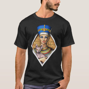Camiseta Rainha Nefertiti egípcia