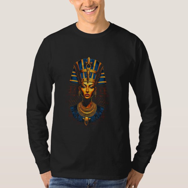 Camiseta Rainha Nefertiti egípcia (Frente)