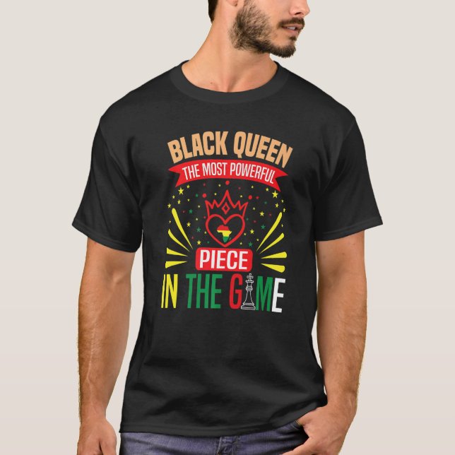Camiseta Rainha Negra A Peça Mais Poderosa Do Jogo (Frente)
