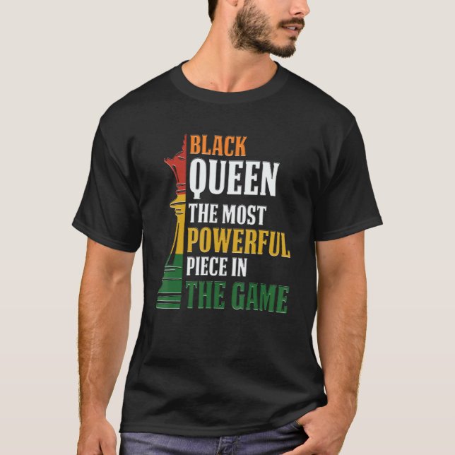 Camiseta Rainha Negra A Peça Mais Poderosa do Jogo (Frente)
