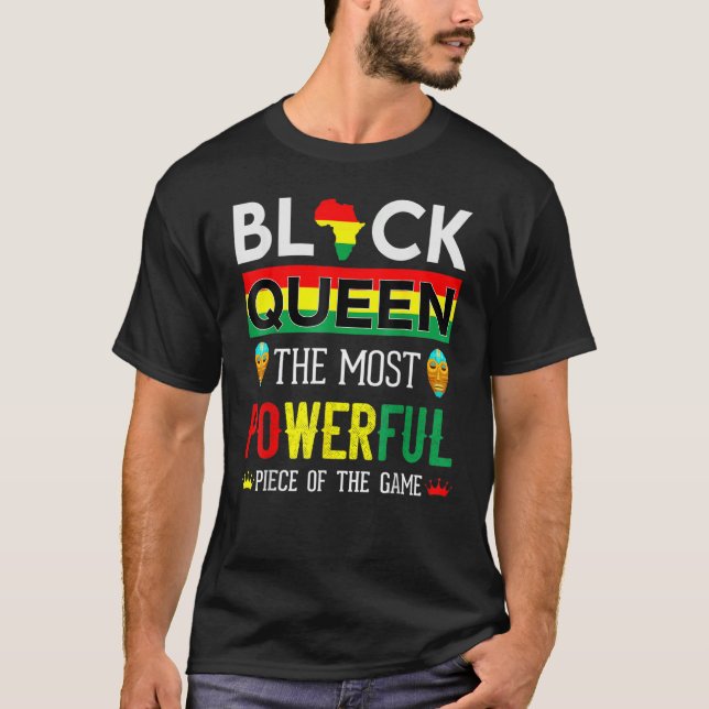 Camiseta Rainha Negra A Peça Mais Poderosa do Jogo (Frente)